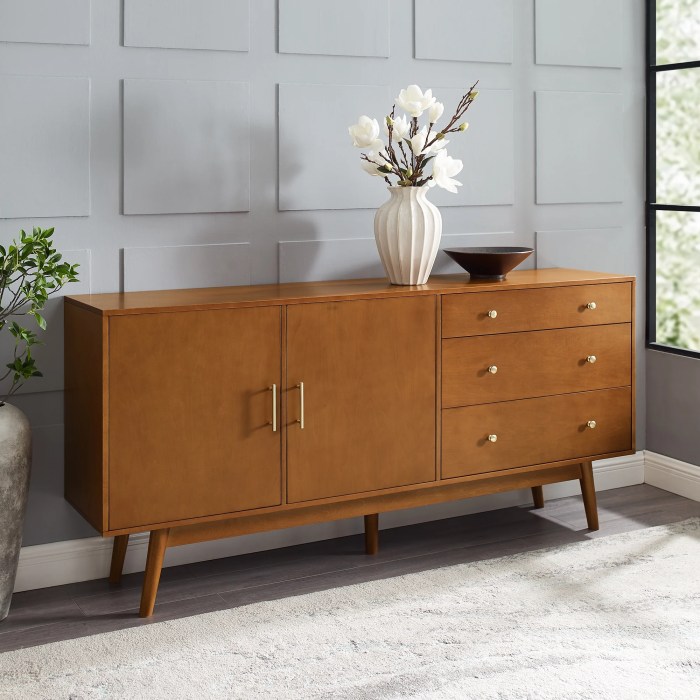 Mid Century Modern 3-Drawer and 2-Door Acorn Sideboard - Walmart.com Mid Century Modern 3-Drawer and 2-Door Acorn Sideboard - Walmart.com