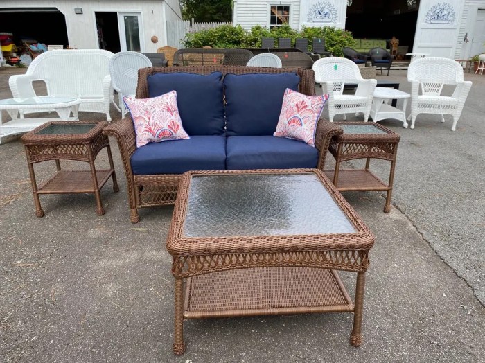 Outsunny 6 Pcs Patio Dining Set All Weather Rattan Wicker Furniture Set ...