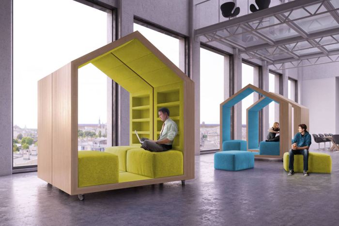 Modular storage furniture for open plan spaces