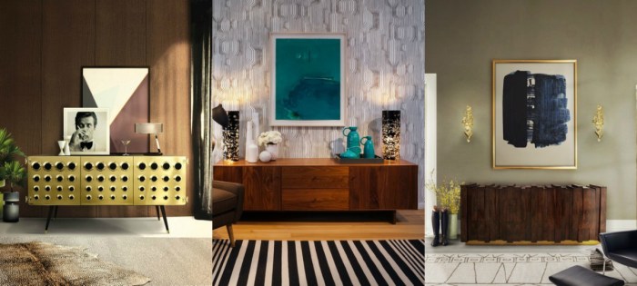 Mid-Century Modern Living Rooms: 15 Wood and Brass Modern Sideboards Mid-century modern sideboard furniture for living rooms