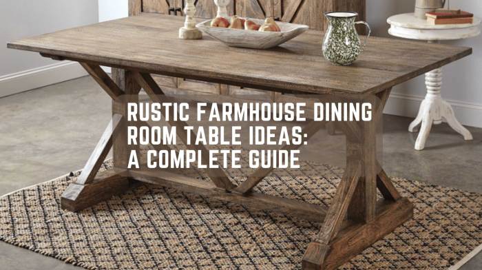 Rustic dining room furniture with farmhouse table